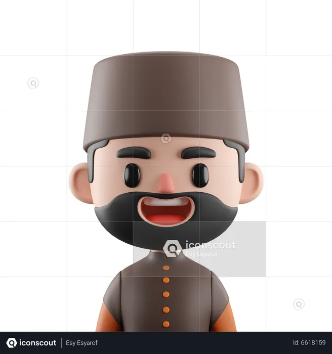 Hombre musulmán  3D Icon