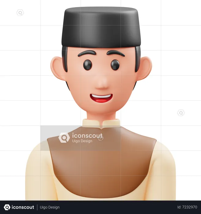 Hombre musulmán  3D Icon