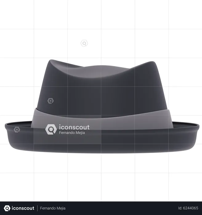Homburg Hat  3D Icon
