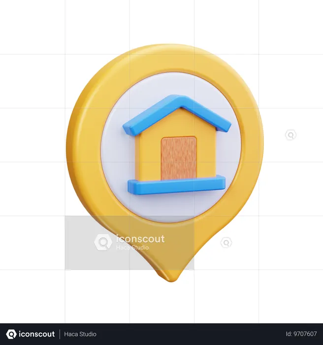 Home Address  3D Icon