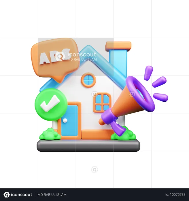 Home Ads  3D Icon