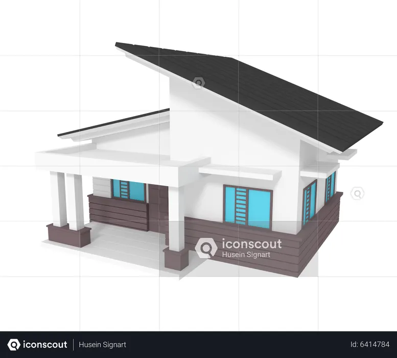 Home building  3D Illustration