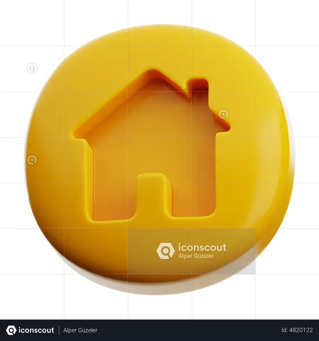 Home Button  3D Icon