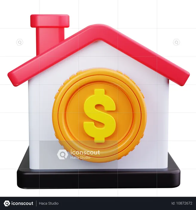 Home Cost  3D Icon