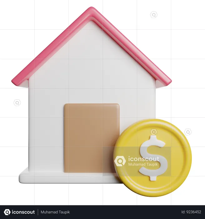 Home Cost  3D Icon