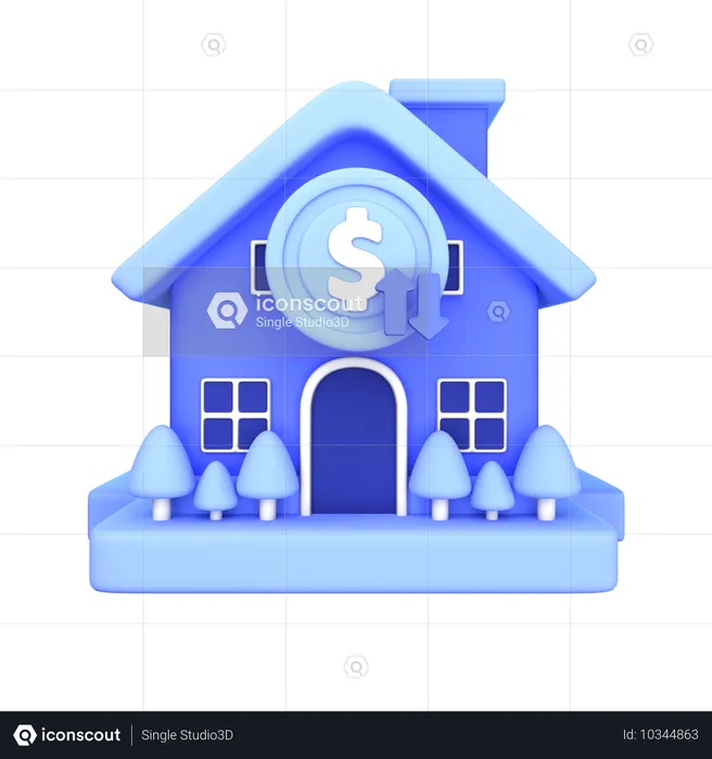 Home Cost  3D Icon