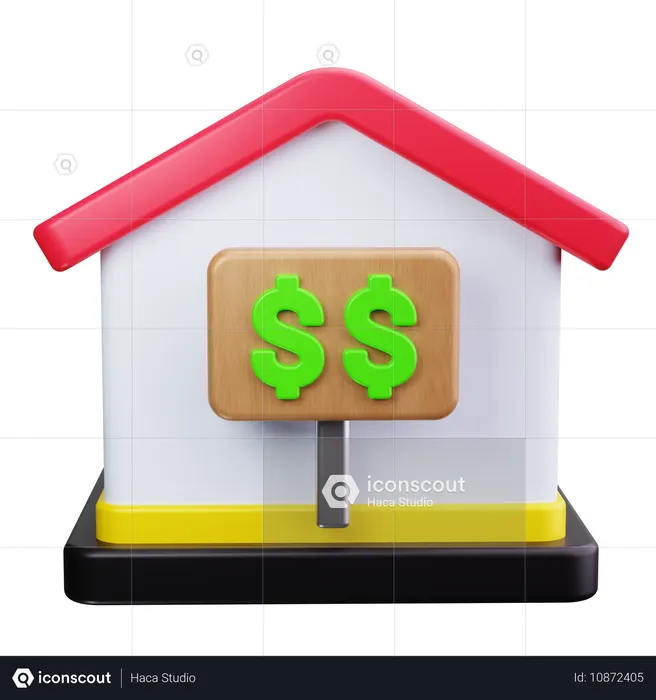 Home Cost  3D Icon