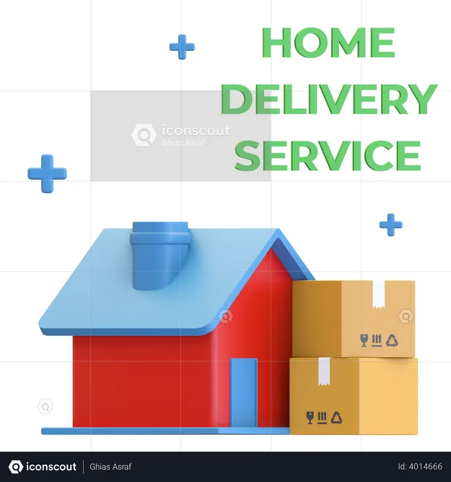 Home delivery  3D Illustration
