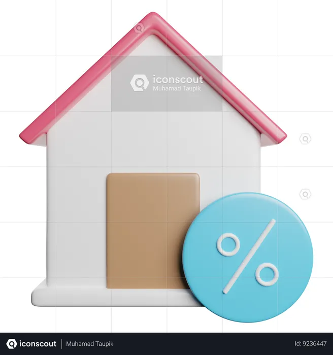 Home Discount  3D Icon