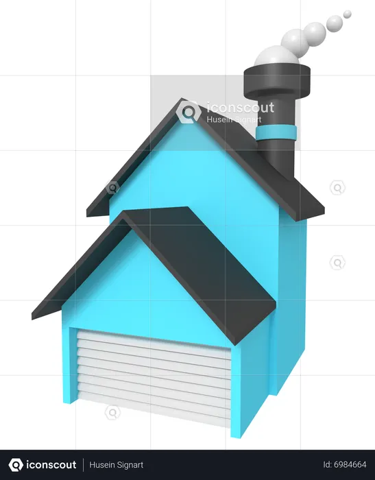 Home Factory  3D Icon