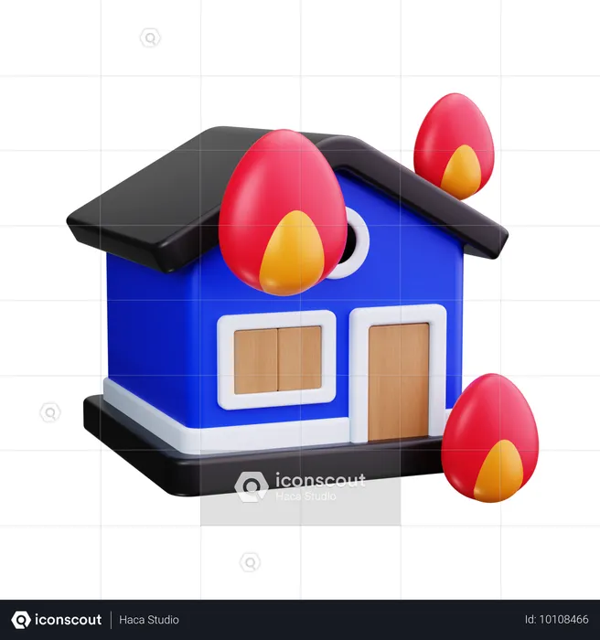 Home Fire  3D Icon