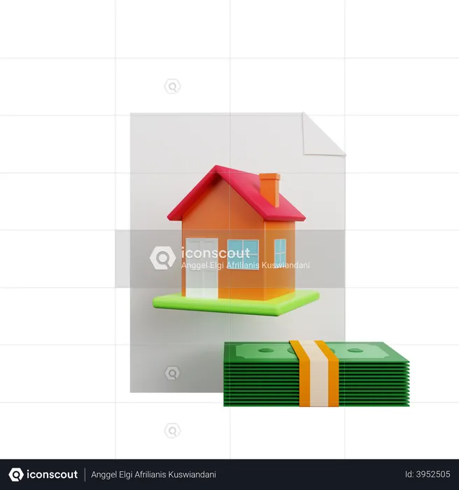 Home Loan Paper  3D Illustration