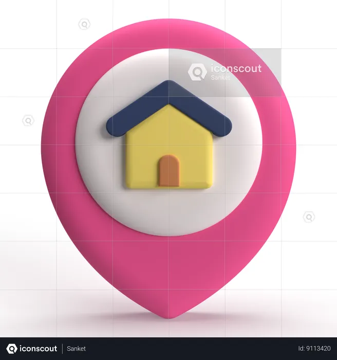 Home Location  3D Icon