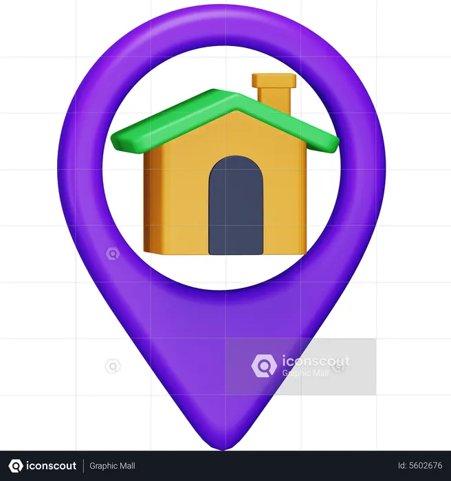 Home Location  3D Icon