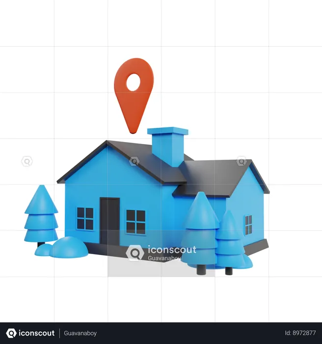 Home Location  3D Icon