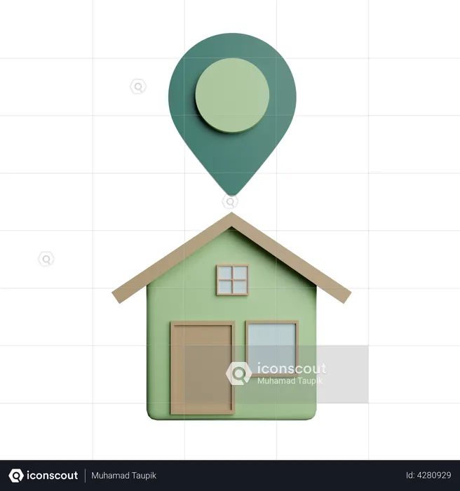 Home Location  3D Illustration