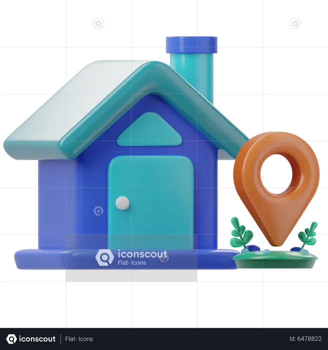 Home Location  3D Icon