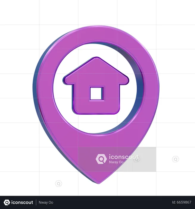 Home Location Flag 3D Icon