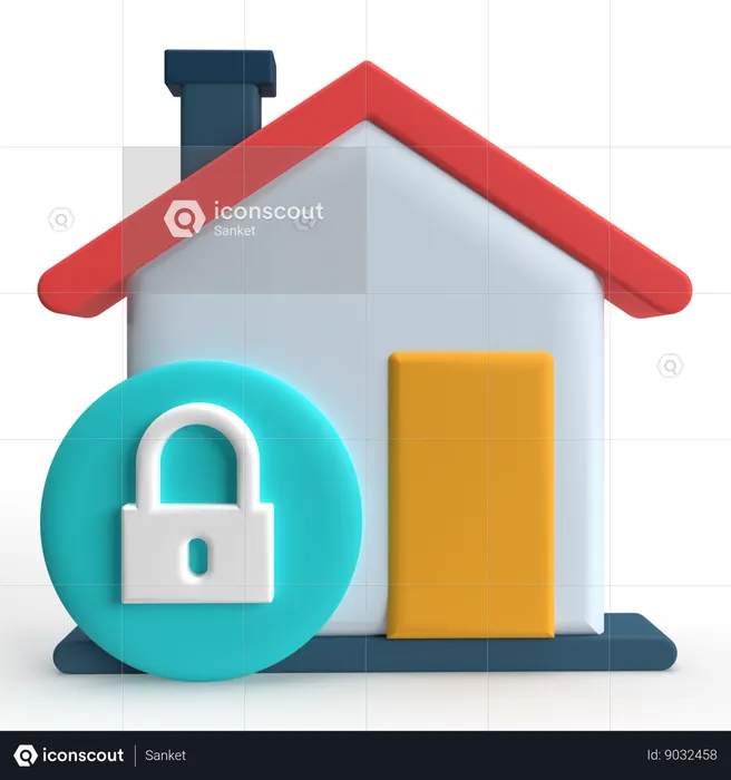 Home Lock  3D Icon