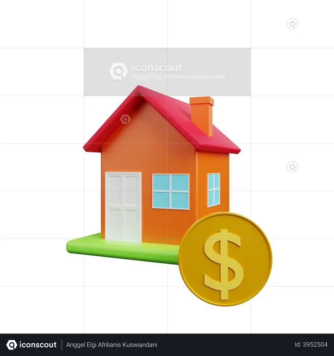 Home Money  3D Illustration