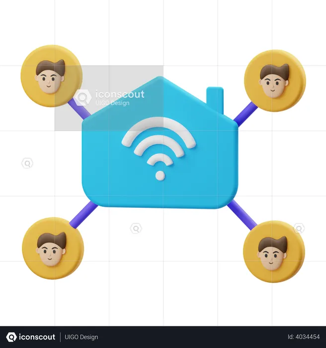 Home Network  3D Illustration