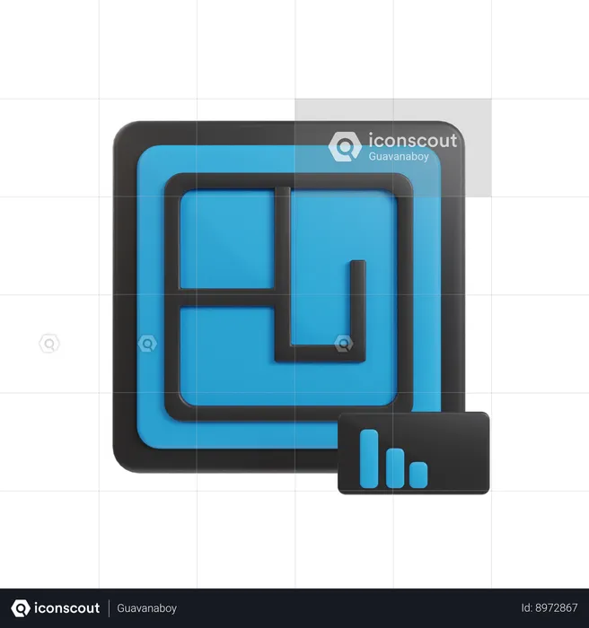 Home Plan  3D Icon