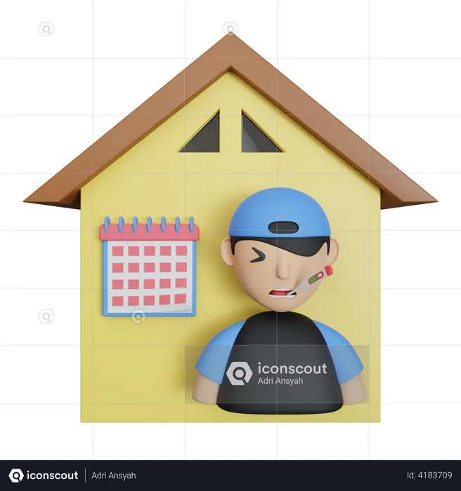 Home Quarantine  3D Icon