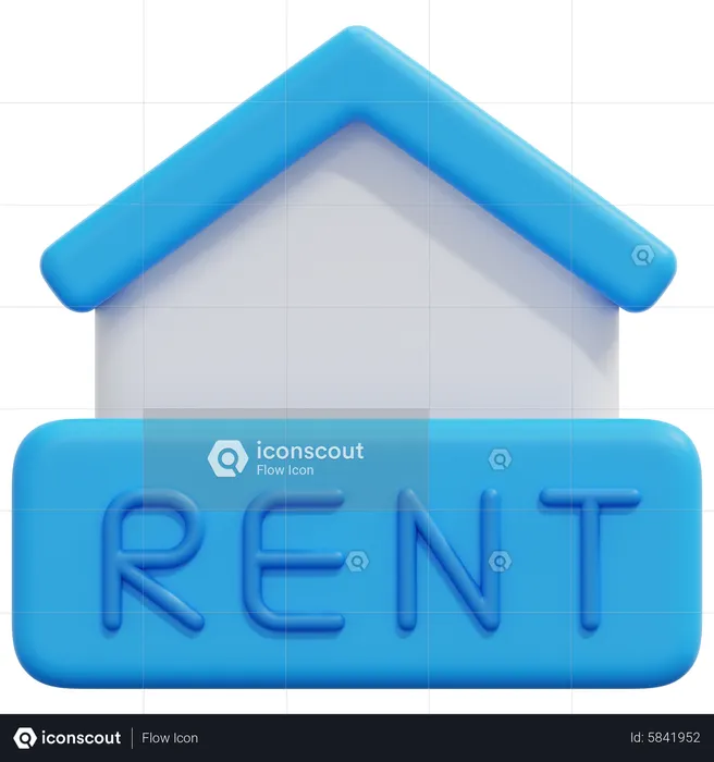 Home Rent  3D Icon