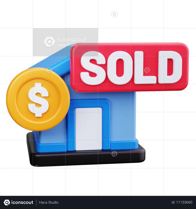 Home Sold  3D Icon