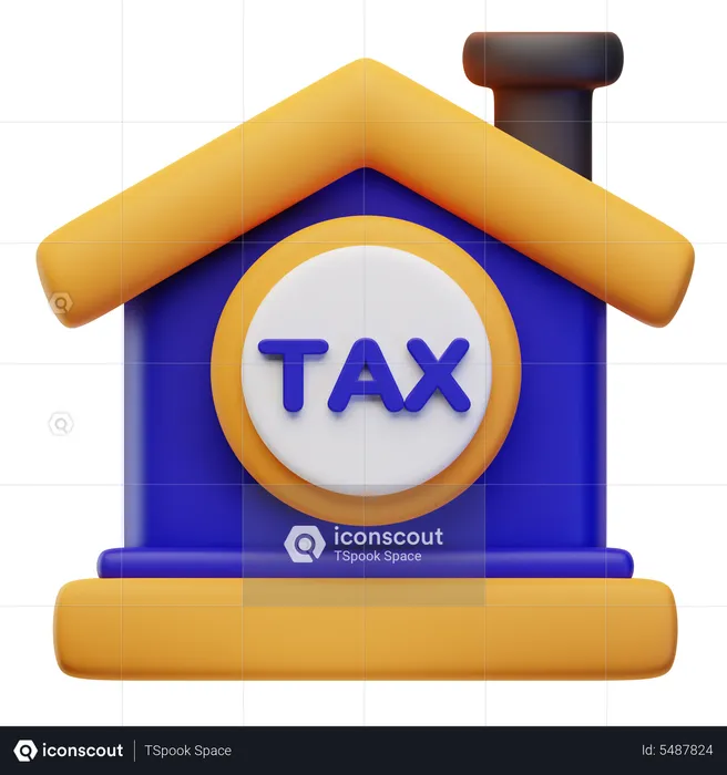 Home Tax  3D Icon