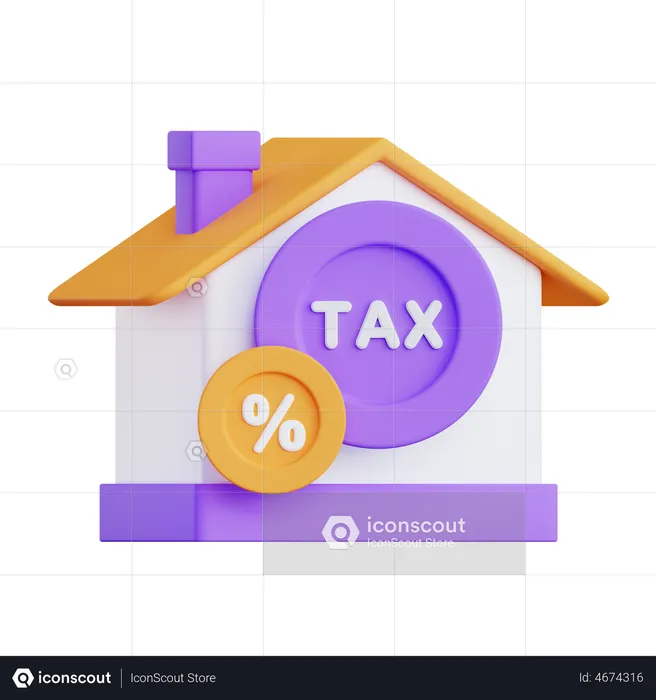 Home Tax  3D Illustration