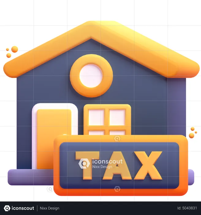 Home Tax  3D Icon