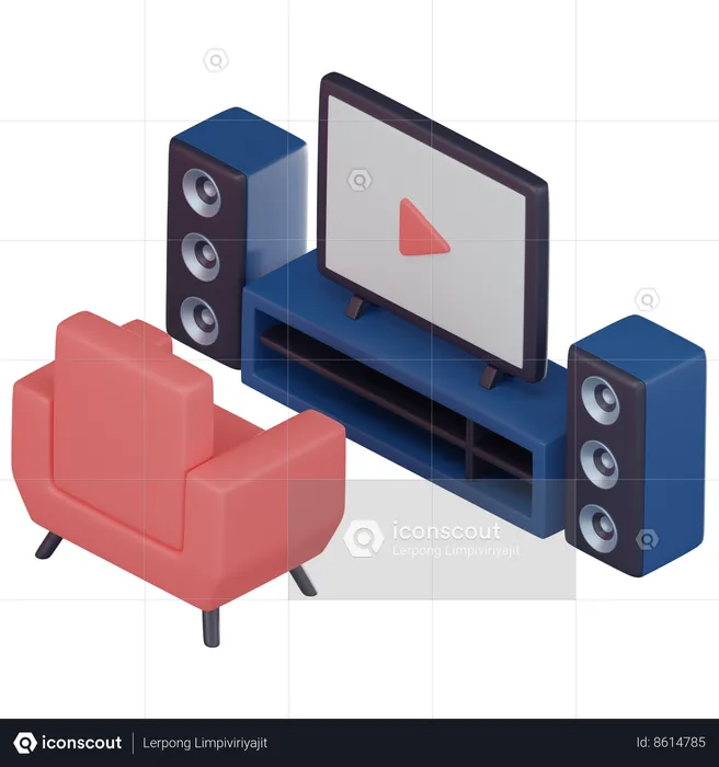 Cinema em casa  3D Icon