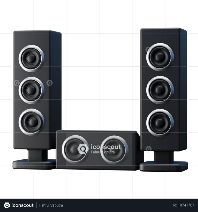 Home Theater Sound System  3D Icon