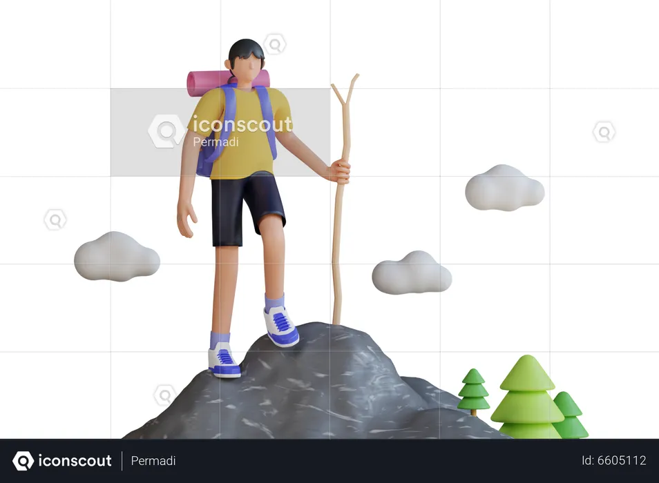 Homem caminhando  3D Illustration