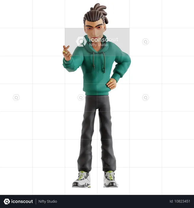 Homem mostra gesto com a mão  3D Icon