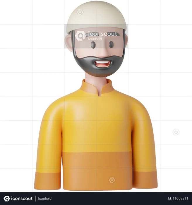 Homem Muçulmano  3D Icon