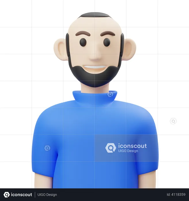 Homens barbudos  3D Icon