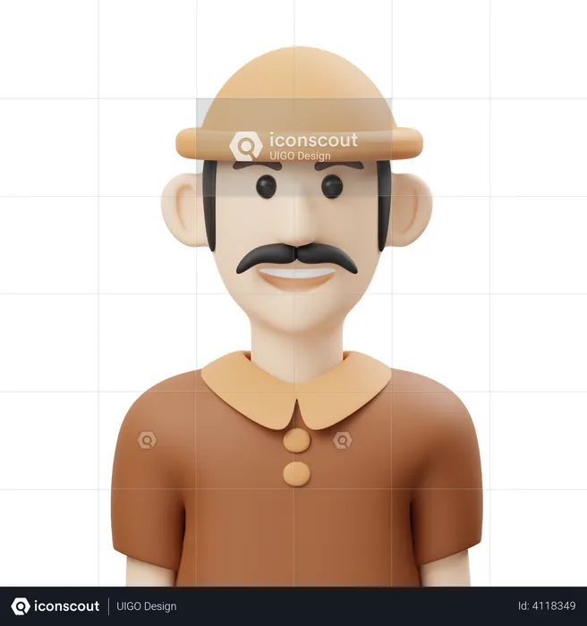 Homens com gorro  3D Icon