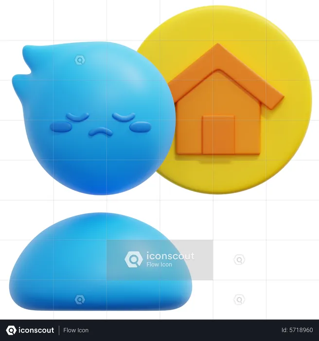 Homesick Emoji 3D Icon