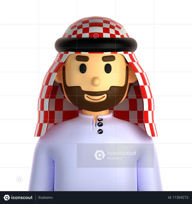 Homme arabe  3D Icon