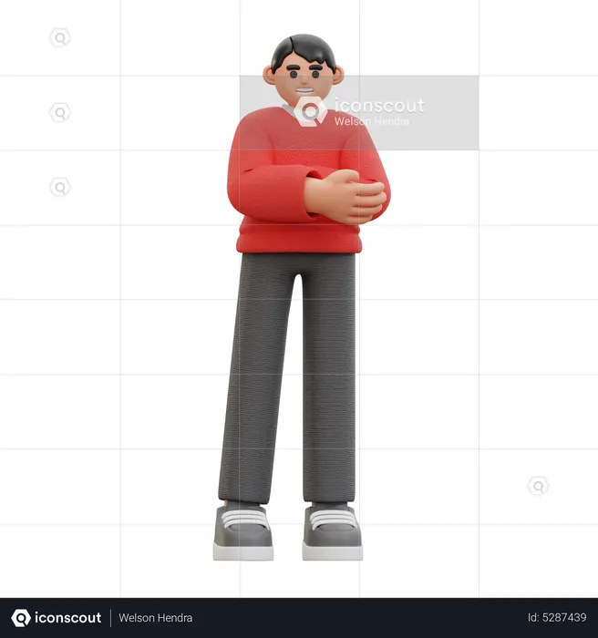 Pose décontractée homme  3D Icon