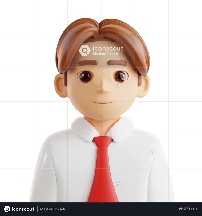 Avatar d'homme d'affaires  3D Icon