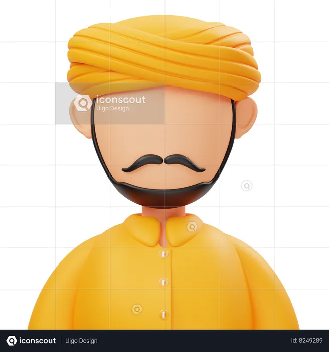 Homme indien  3D Icon