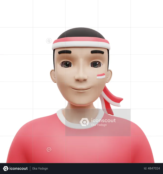 Homme indonésien  3D Icon