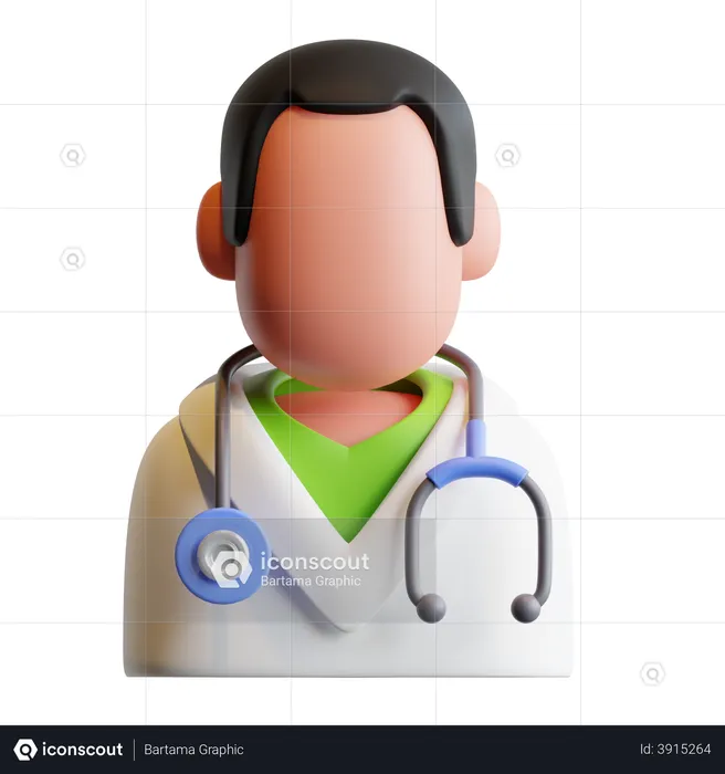 Médecin de sexe masculin  3D Illustration