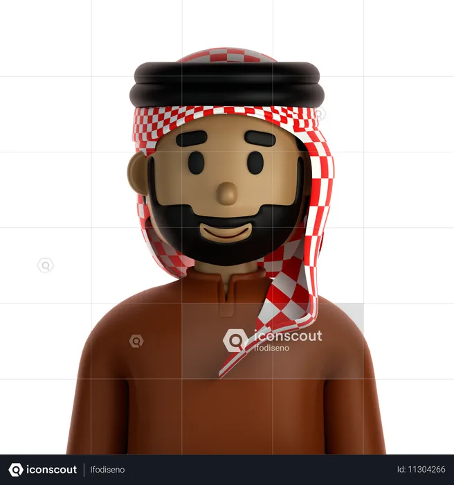 Homme musulman  3D Icon