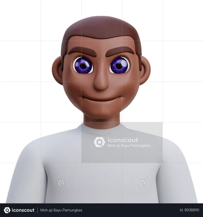 Homme noir  3D Icon