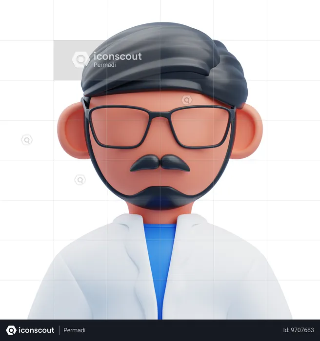 Scientifique masculin  3D Icon