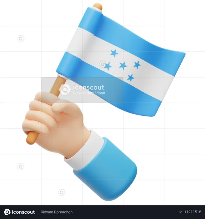 Honduras Flag Flag 3D Icon